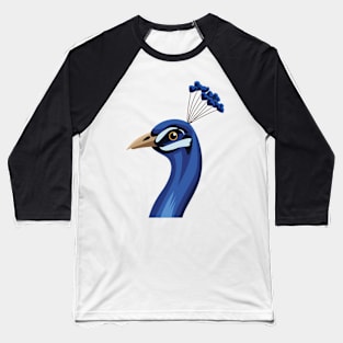 Peacock head art Baseball T-Shirt